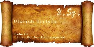 Ulbrich Szilvia névjegykártya