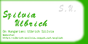 szilvia ulbrich business card